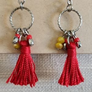🆕️ Red Tassel Earrings 2/$10
